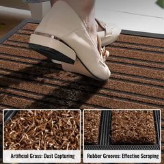 BEHERO close-up of artificial grass texture showing dirt-scraping action
