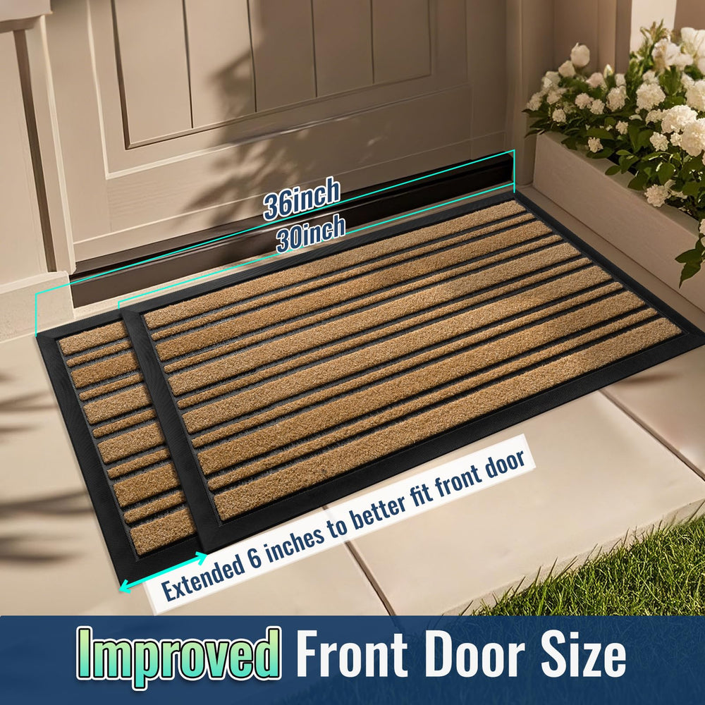 BEHERO mat placed on porch demonstrating outdoor protection and curb appeal
