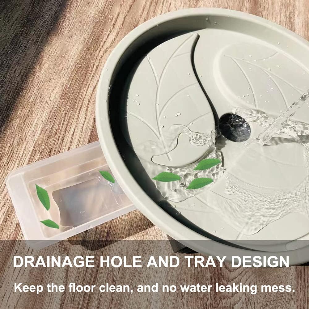 Beipoo removable drainage tray pulled out to show water catch and easy cleaning benefit
