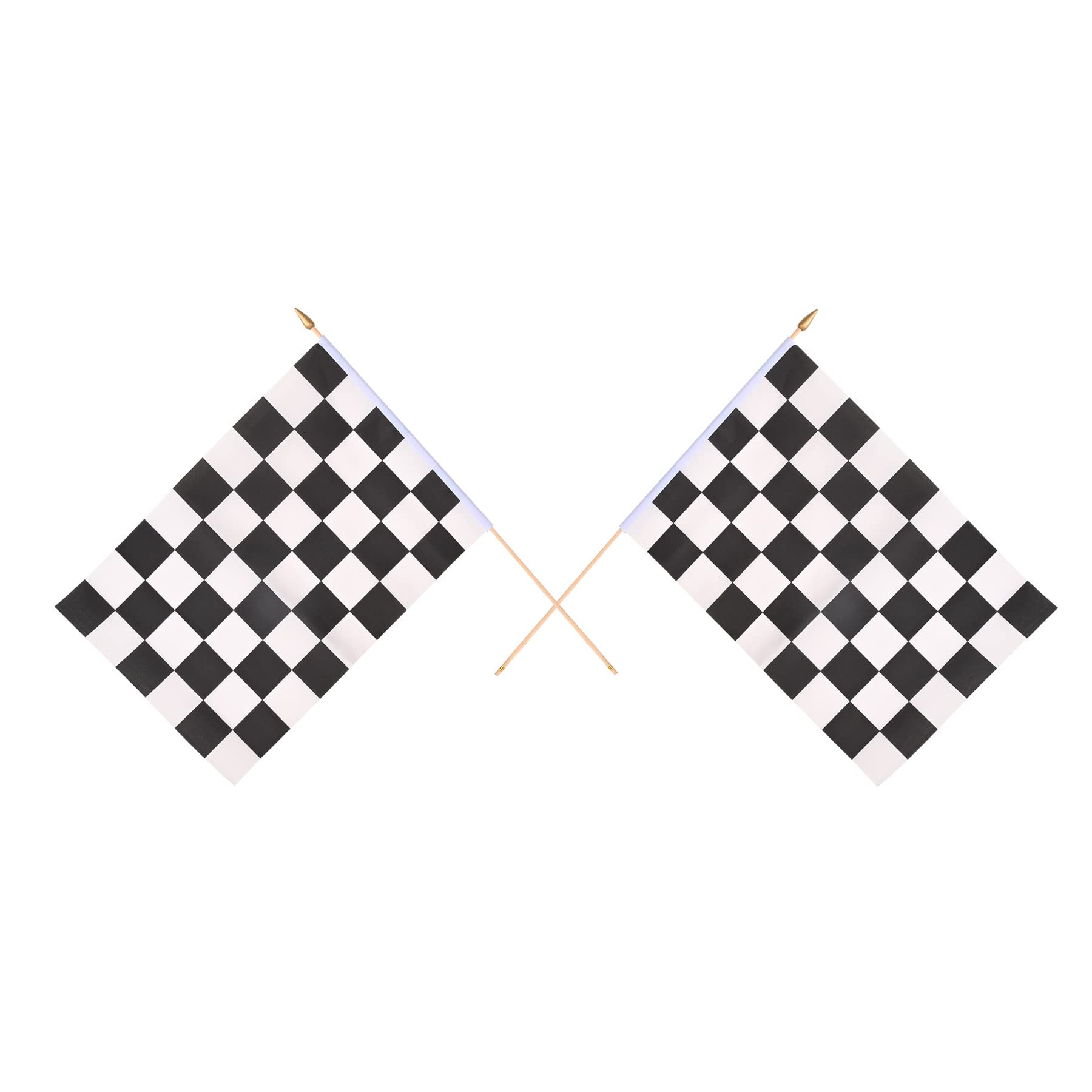 Beistle front view of checkered flag pack showing bold finish-line design and easy waving