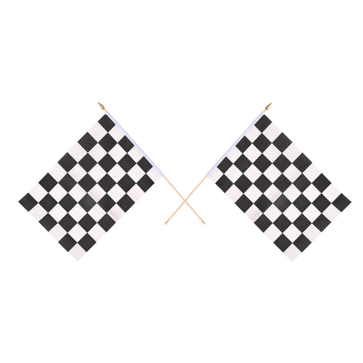 Beistle front view of checkered flag pack showing bold finish-line design and easy waving