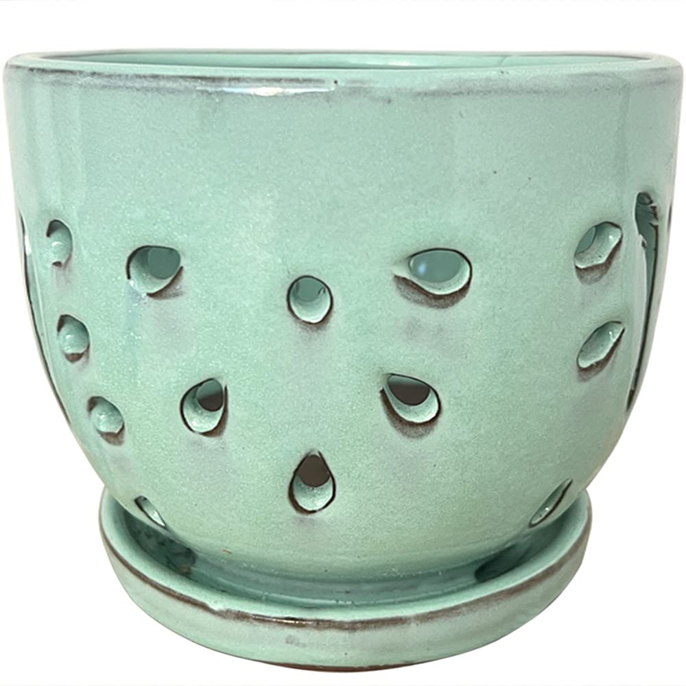 Beitewei front view light green orchid pot showing clean shape and balance