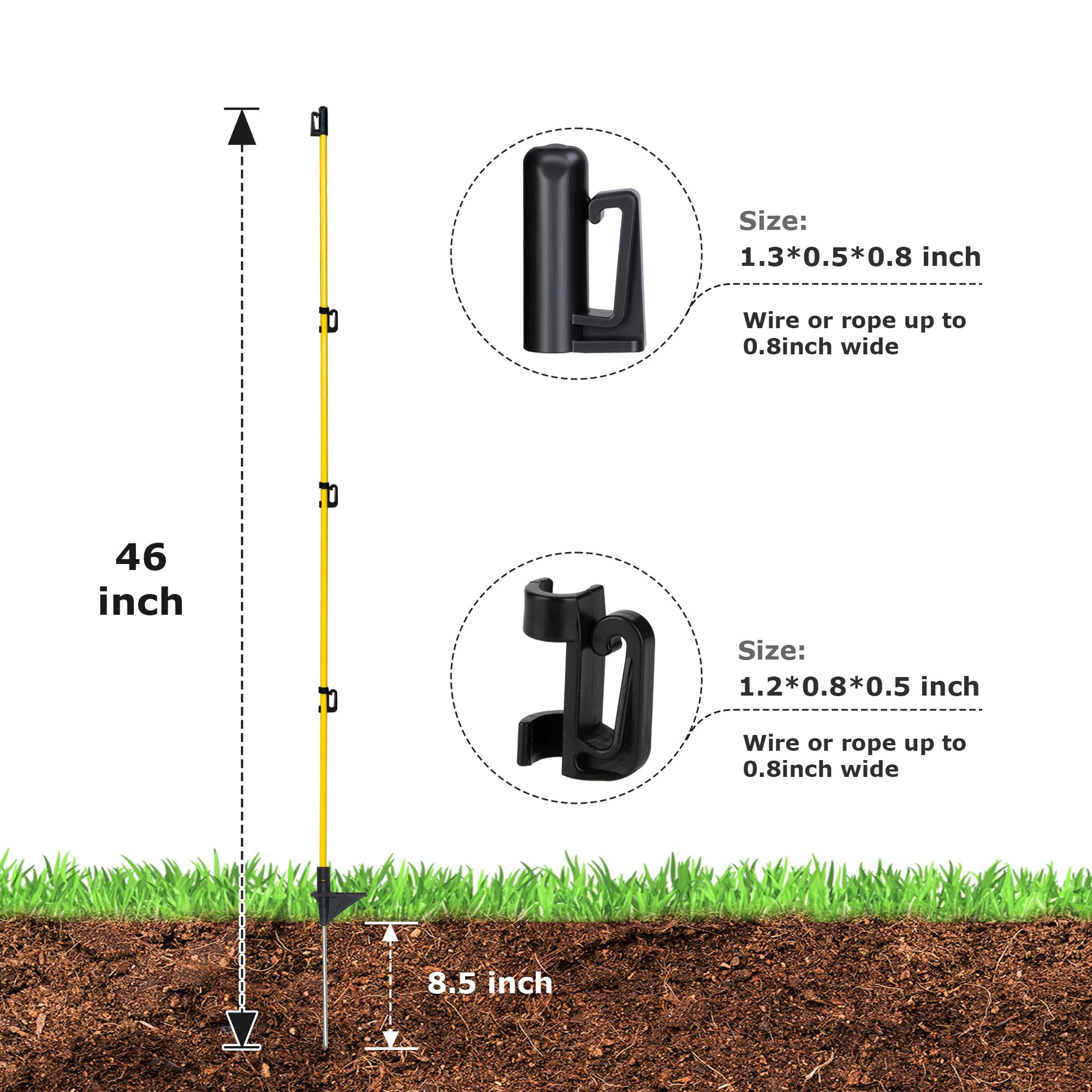 BEIYI iron head and sharp tip close-up for easier ground penetration