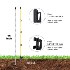 BEIYI iron head and sharp tip close-up for easier ground penetration
