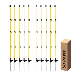 BEIYI front view of 50-pack posts showing quantity and portability benefit