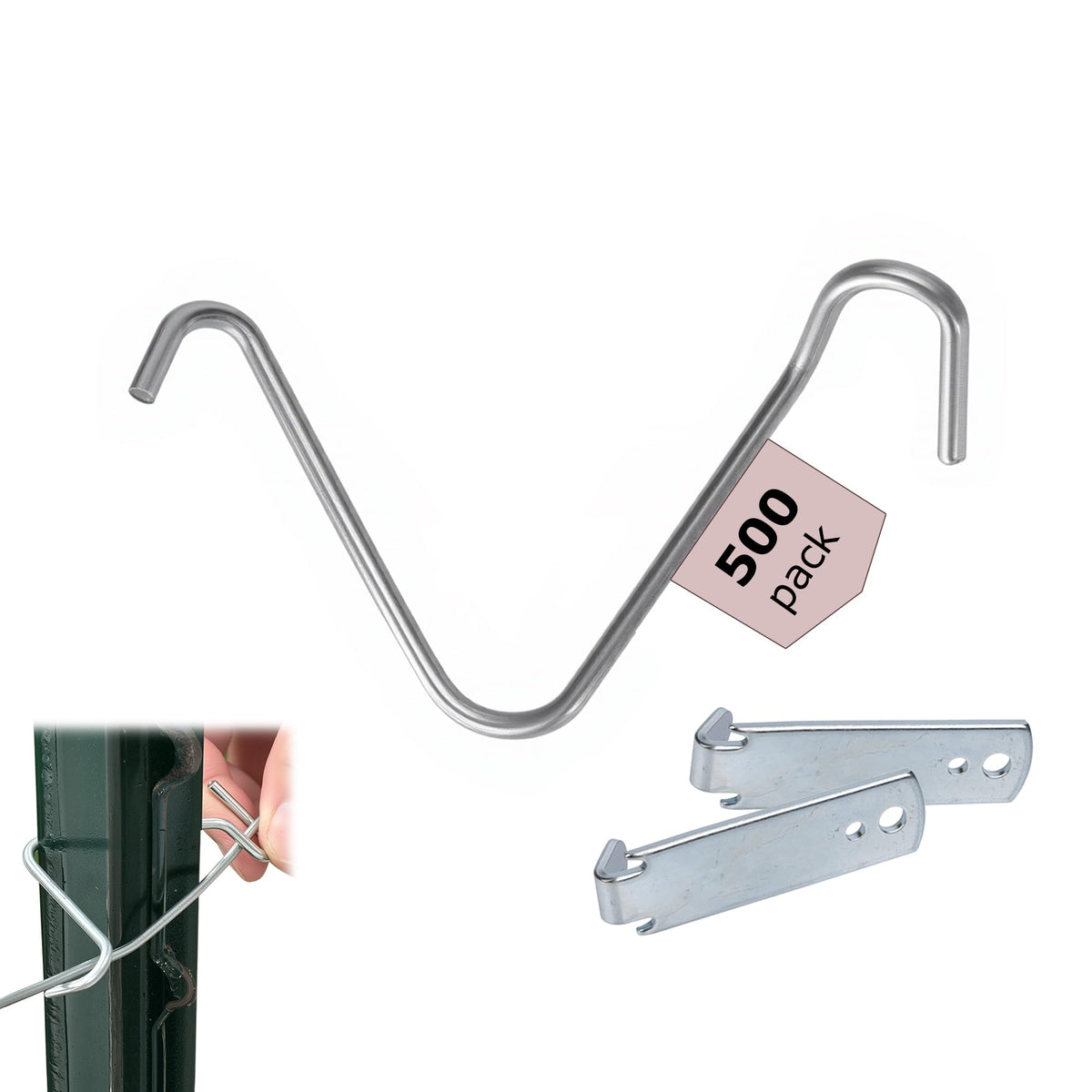 BEIYI front packaging showing 500 clips and two twisters, convenient supply