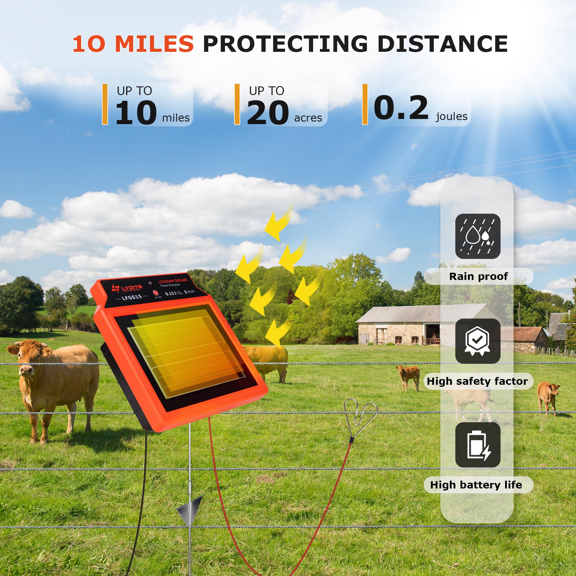 BEIYI LFGS15 with built-in handle being carried, portable for moving fences