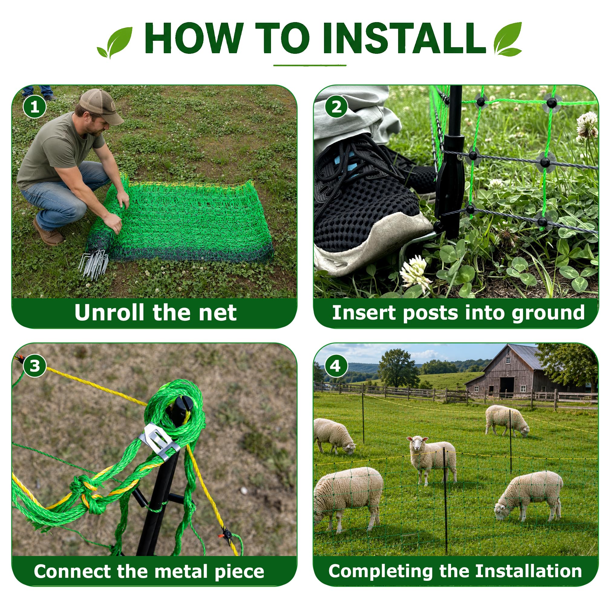 BEIYI portable net in use containing goats showing flexible temporary containment