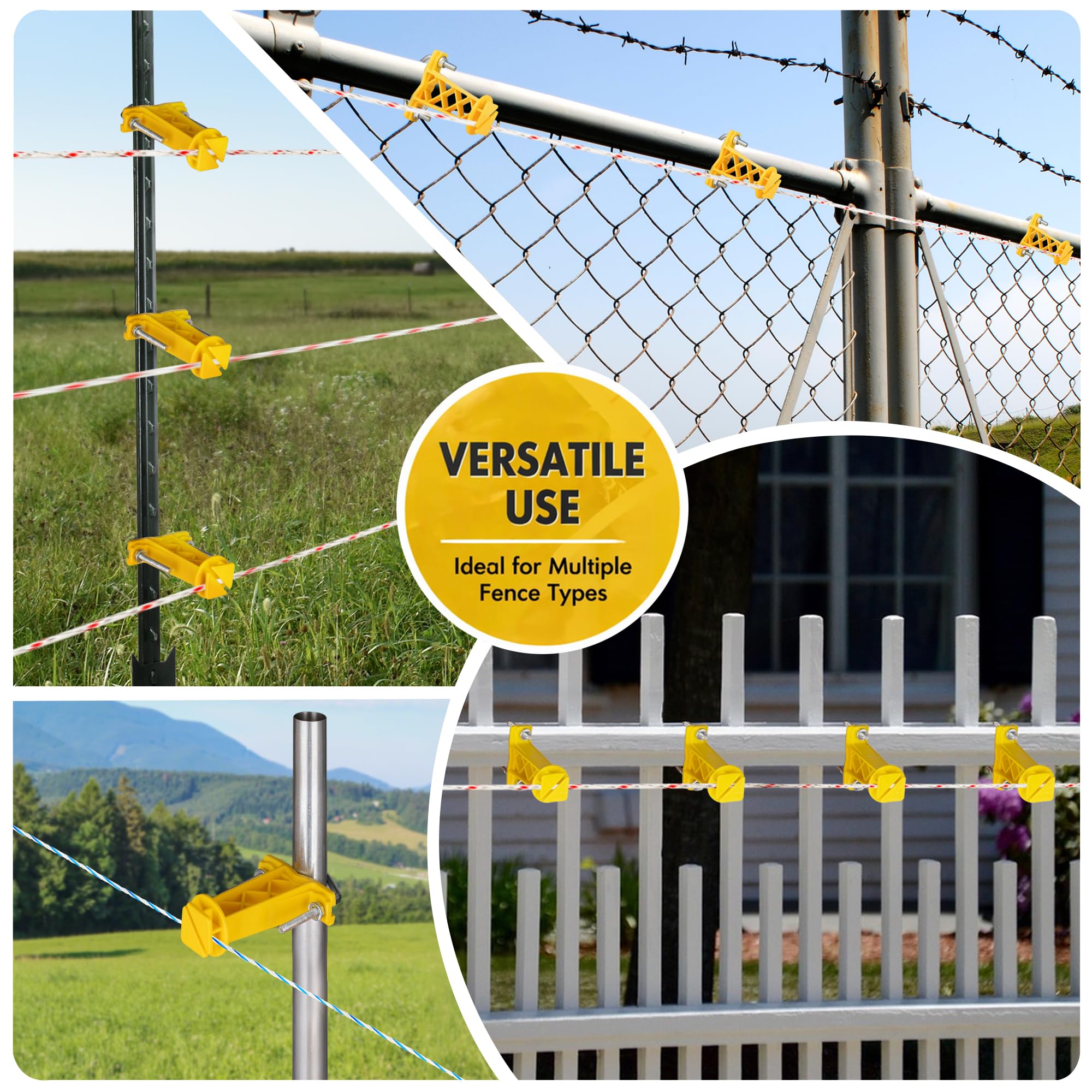 BEIYI insulator next to ruler for scale showing size compatibility with up to 2-inch posts