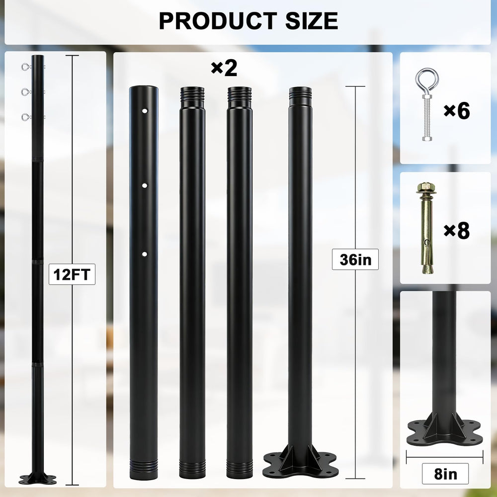 Beizelte included expansion bolts and hardware enabling easy installation
