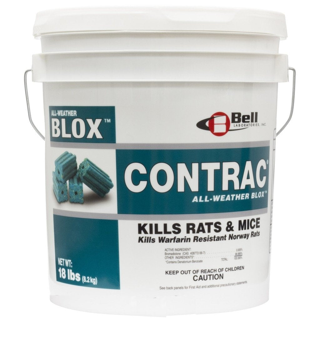 Bell Laboratories close-up of bait block texture highlighting weather-resistant paraffin and attractiveness