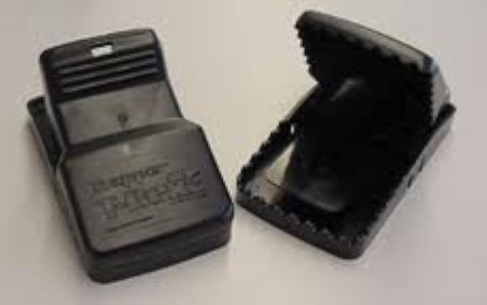 Bell Laboratories Trapper T-Rex secured inside Protecta Rat Bait Station, safer tamper-resistant placement