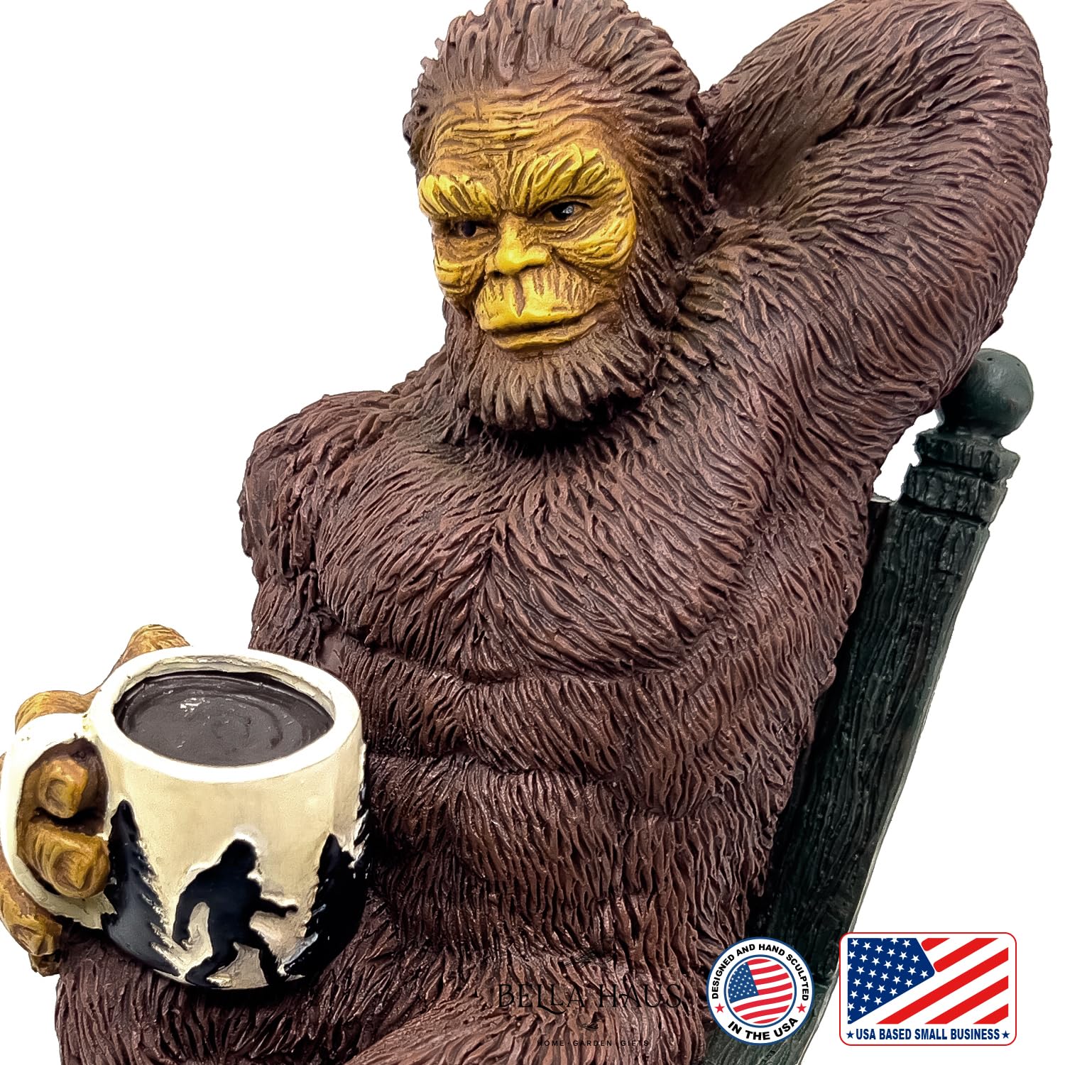 Bella Haus Bigfoot placed in garden showing weather-ready decorative impact
