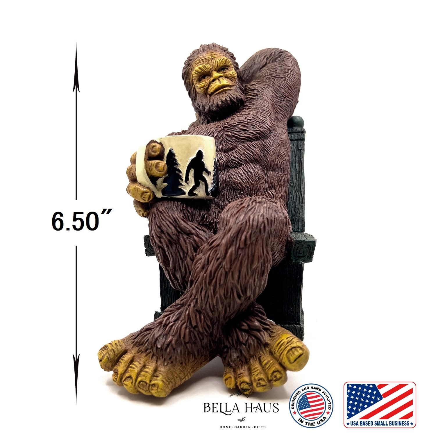 Bella Haus Bigfoot on porch with planters adding rustic cabin-style curb appeal