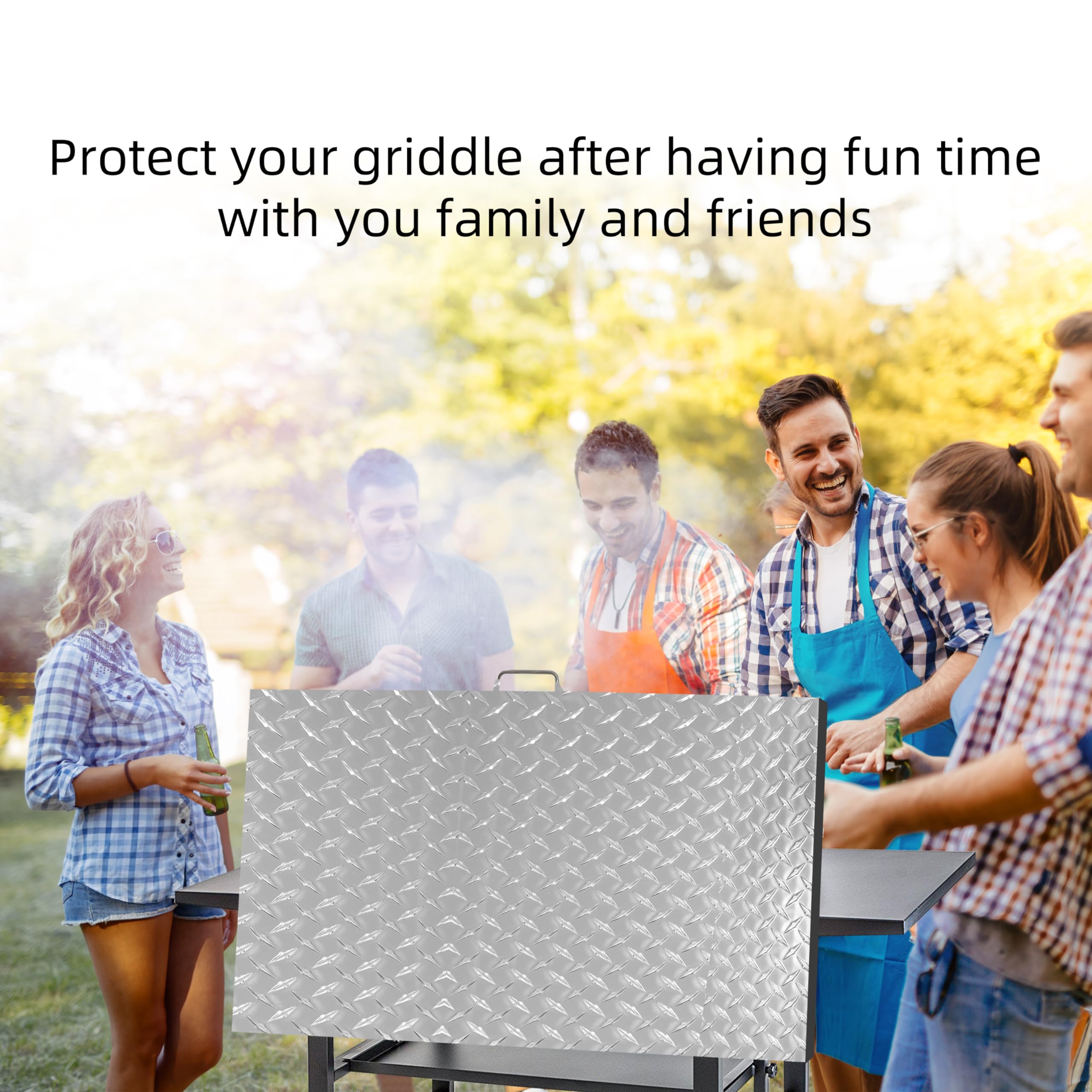 BELLATOR cover used as serving tray for outdoor meals convenience
