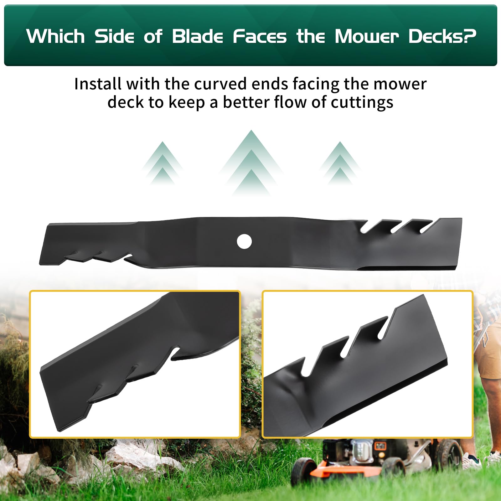 Belleone blade on balancing tool showing reduced vibration benefit
