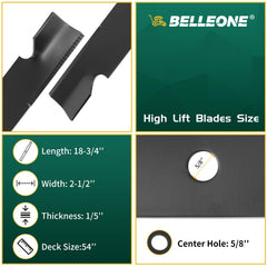 Belleone close-up of blade edge highlighting sharpness for cleaner turf