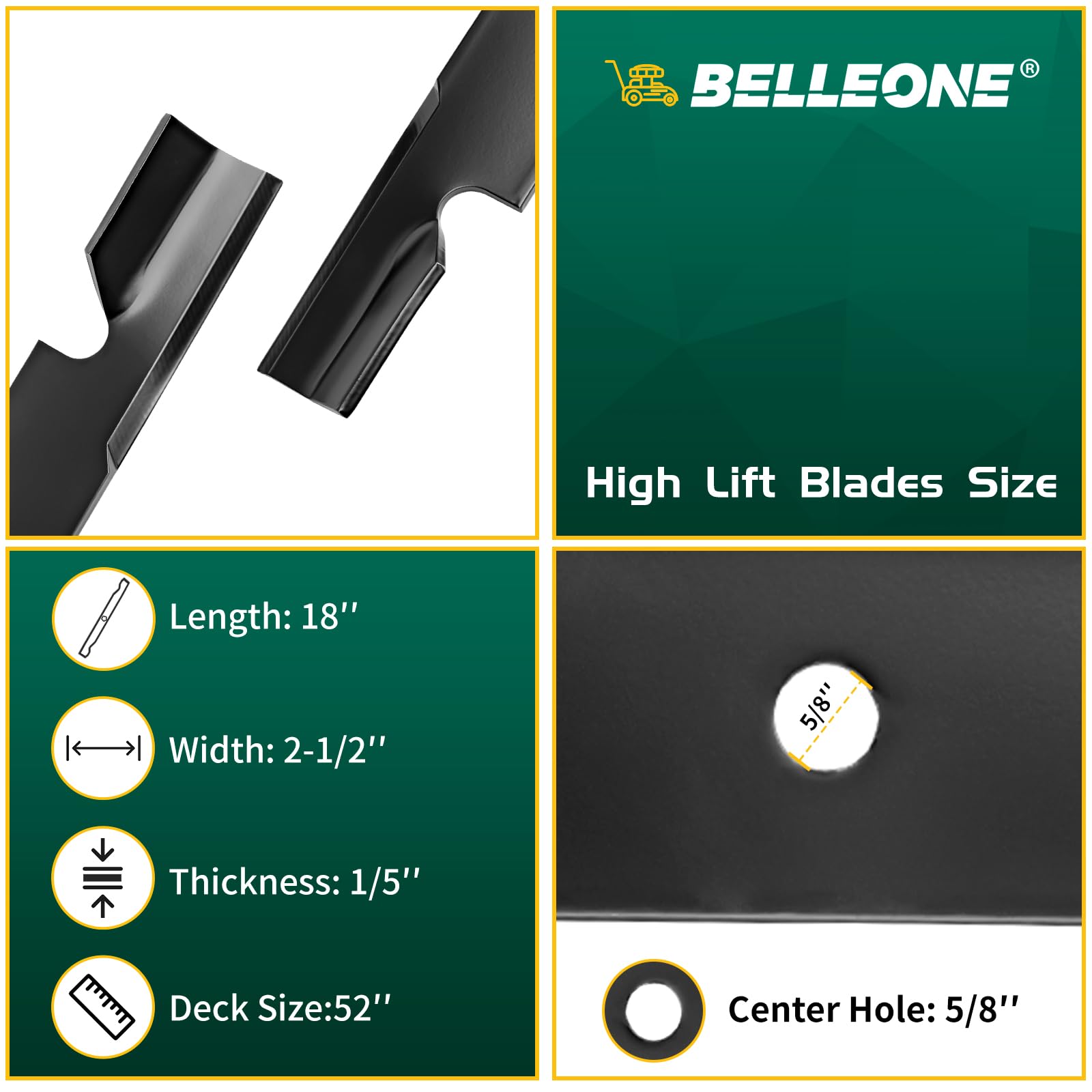 Belleone close-up of high-lift notched edge highlighting improved airflow benefit