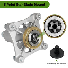 Belleone kit contents laid out with bolts and nuts to simplify full dual-spindle replacement