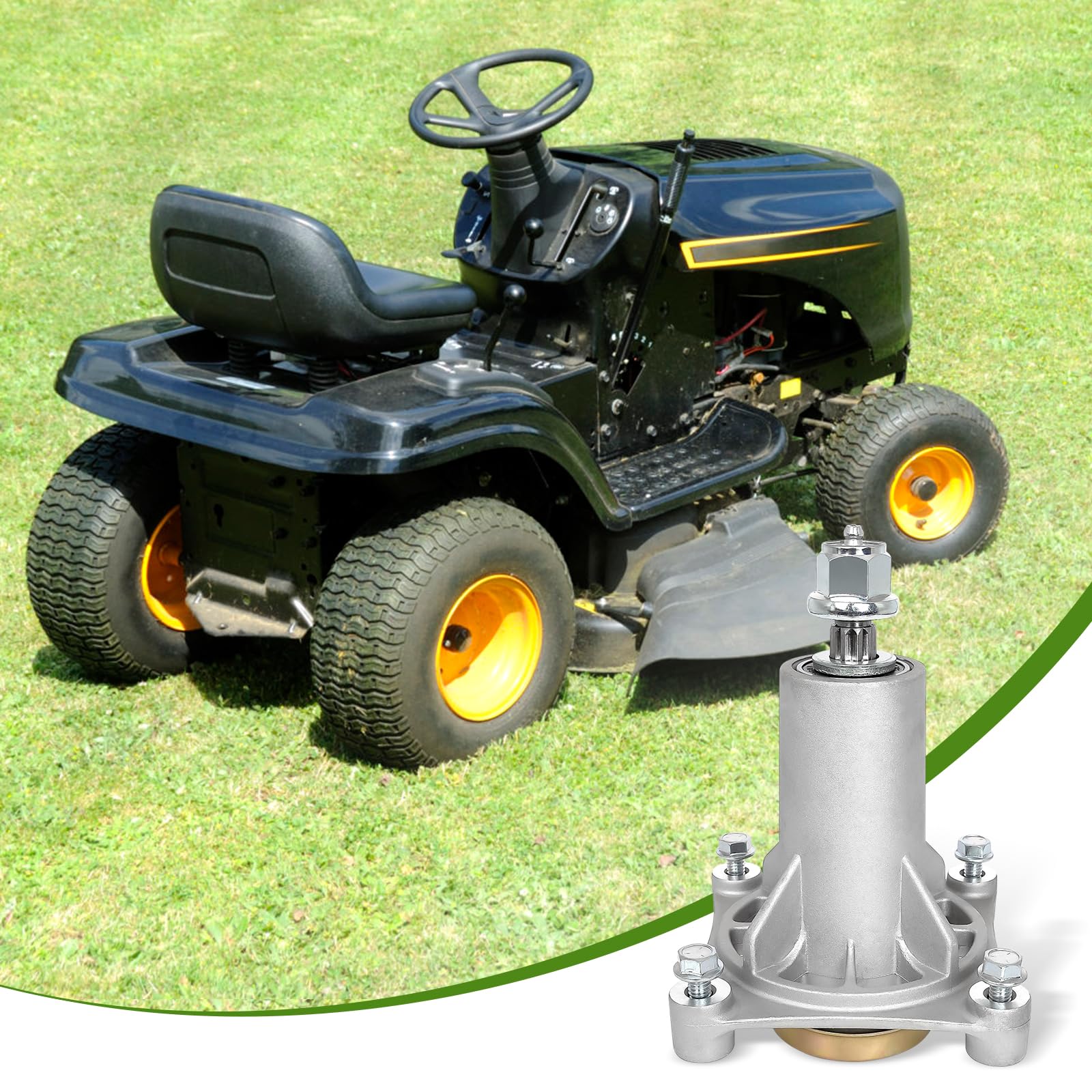 belleone spindle in yard-use scene illustrating reliable performance during mowing