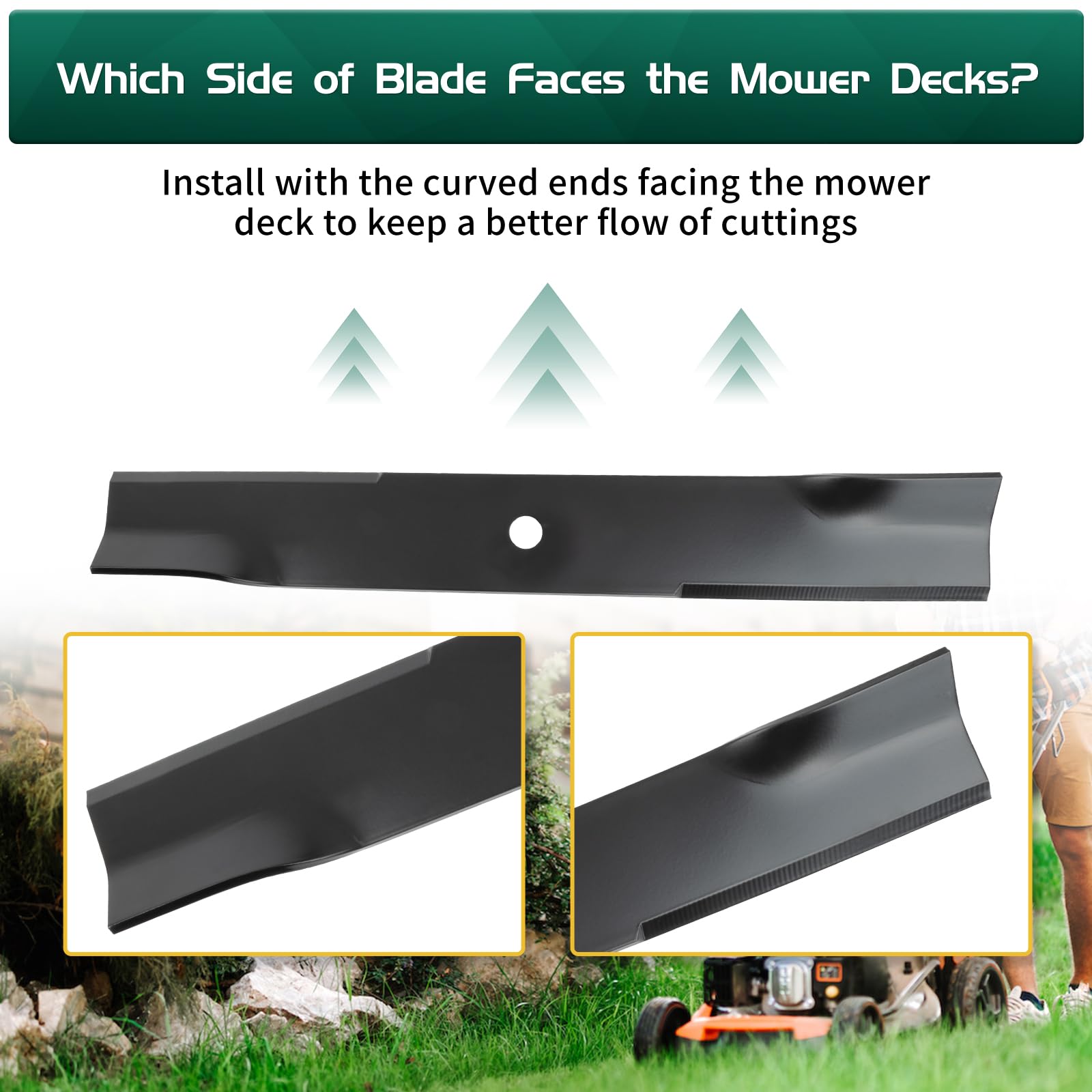 Belleone three blades laid flat showing uniform thickness and durability benefit