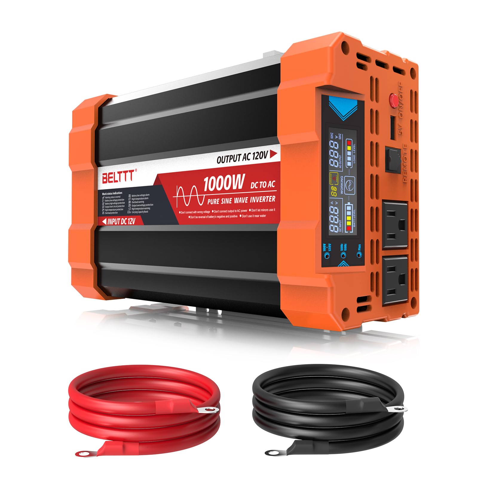 BELTTT front panel with AC sockets and clear ports for convenient power access
