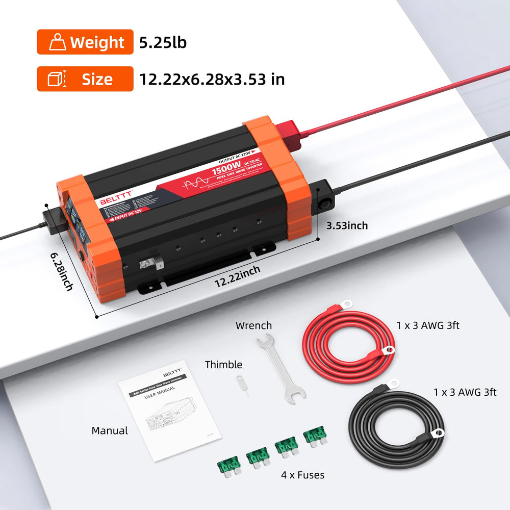 BELTTT inverter powering outdoor campsite electronics, supporting off-grid living