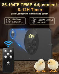 BEMOKURI remote control with display showing temperature and timer settings