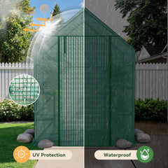 Benass PE cover detail showing reinforced grid fabric and weatherproofing