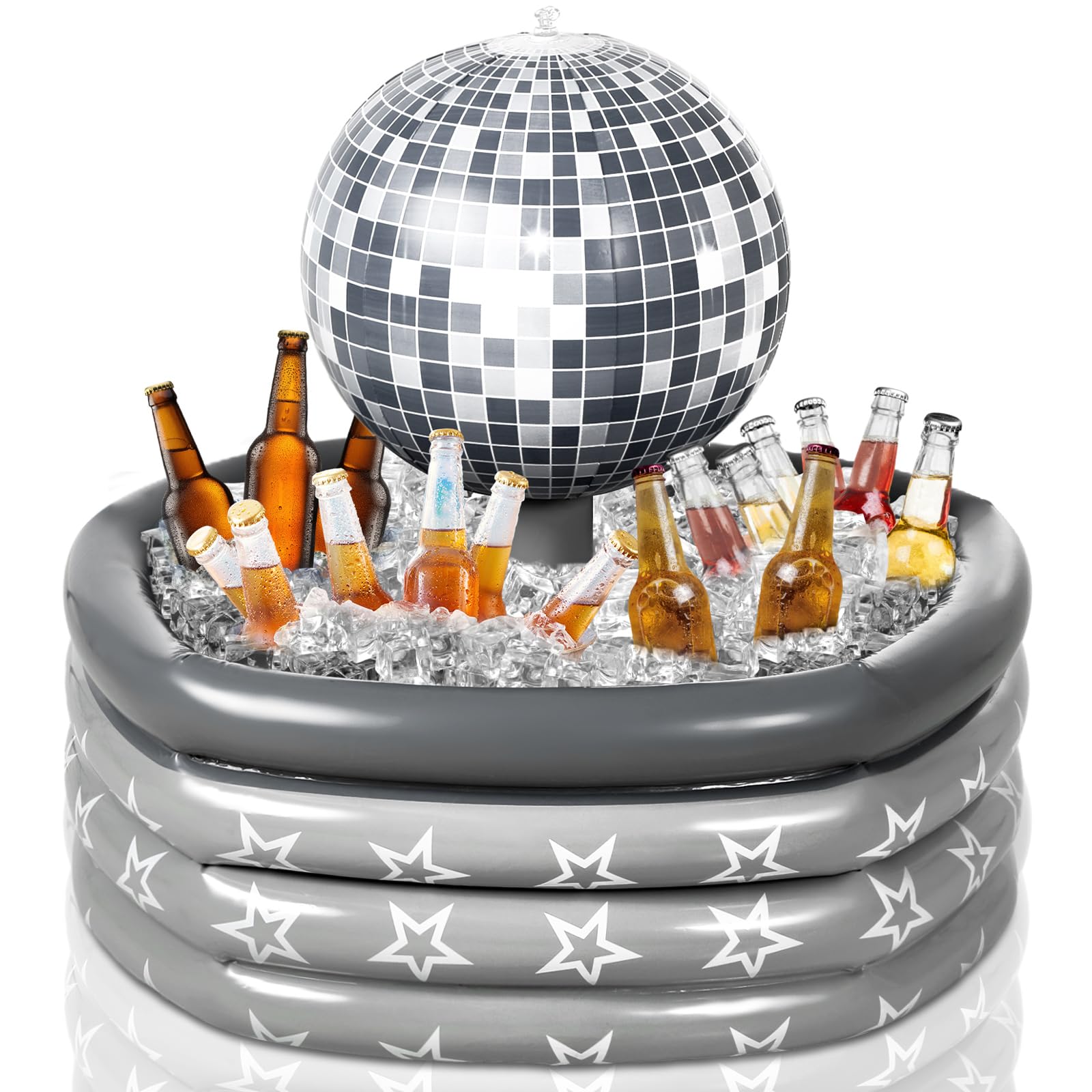 Bencailor disco ball front view showing festive design and easy serving