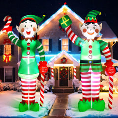 Bencailor elves in lawn showing scale and curb appeal for homeowners