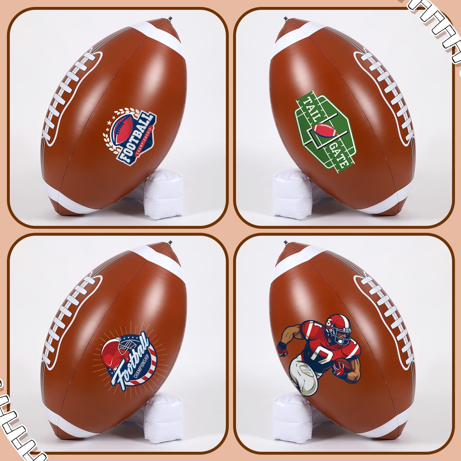 Bencailor giant football used as an indoor party photo backdrop