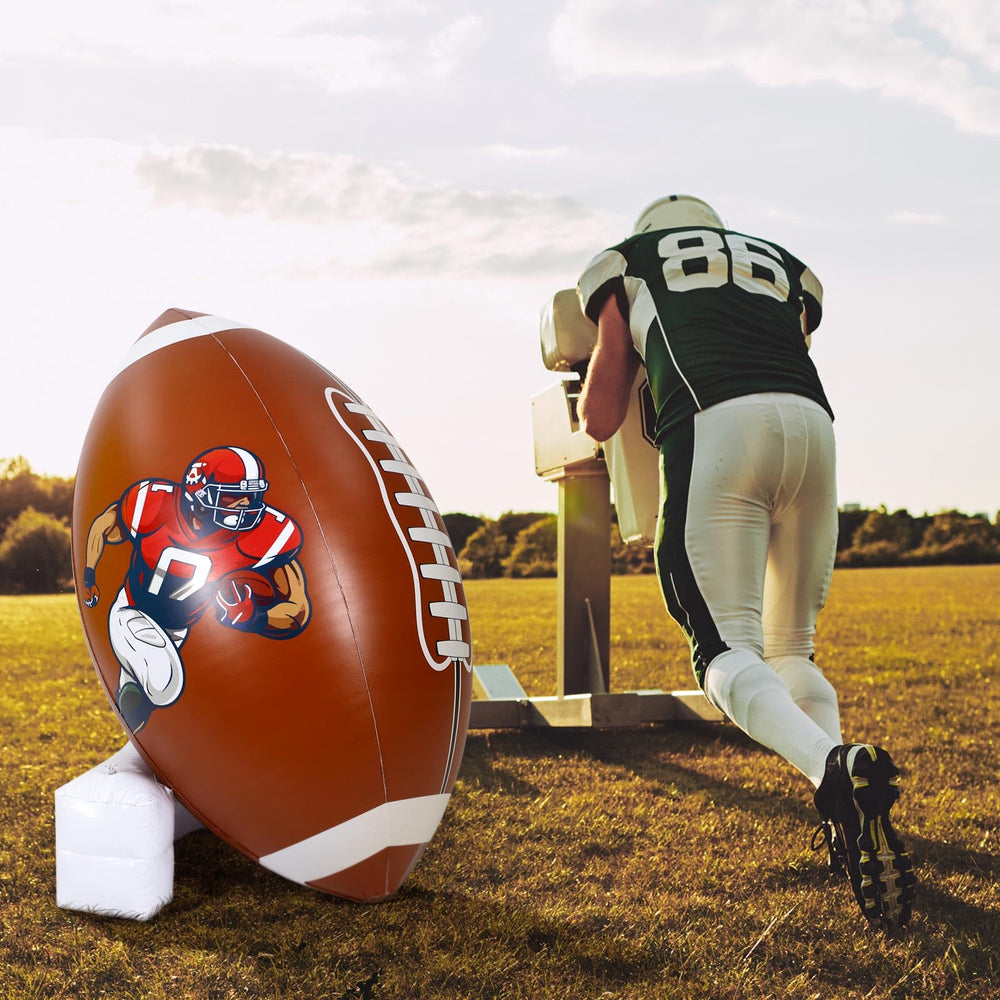 Bencailor two inflatables on a lawn creating an eye-catching tailgate