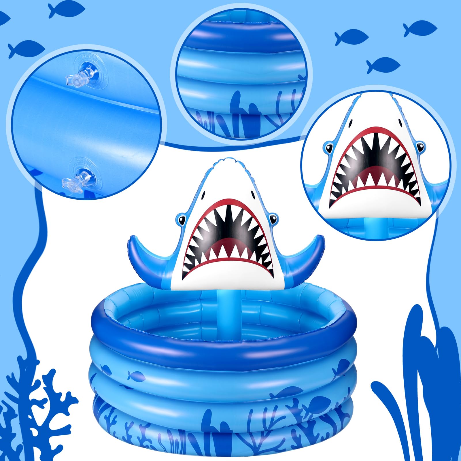 Bencailor shark cooler beside soda cans to show size and holding capacity