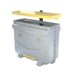 Benefitbee front view of assembled trap hive showing entrance and portability benefit