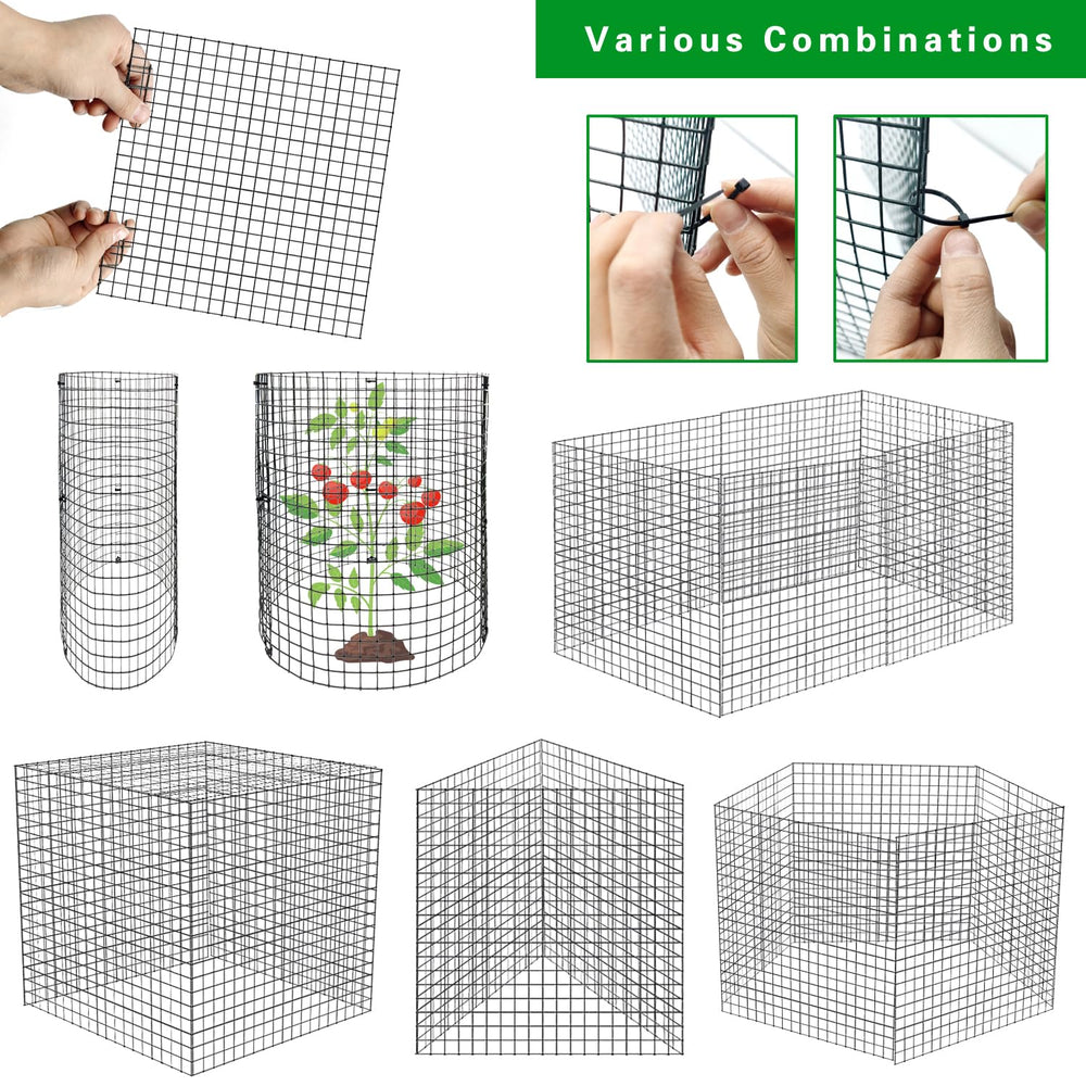 Benwanfee kit layout with U-shaped stakes and nylon ties demonstrating included hardware