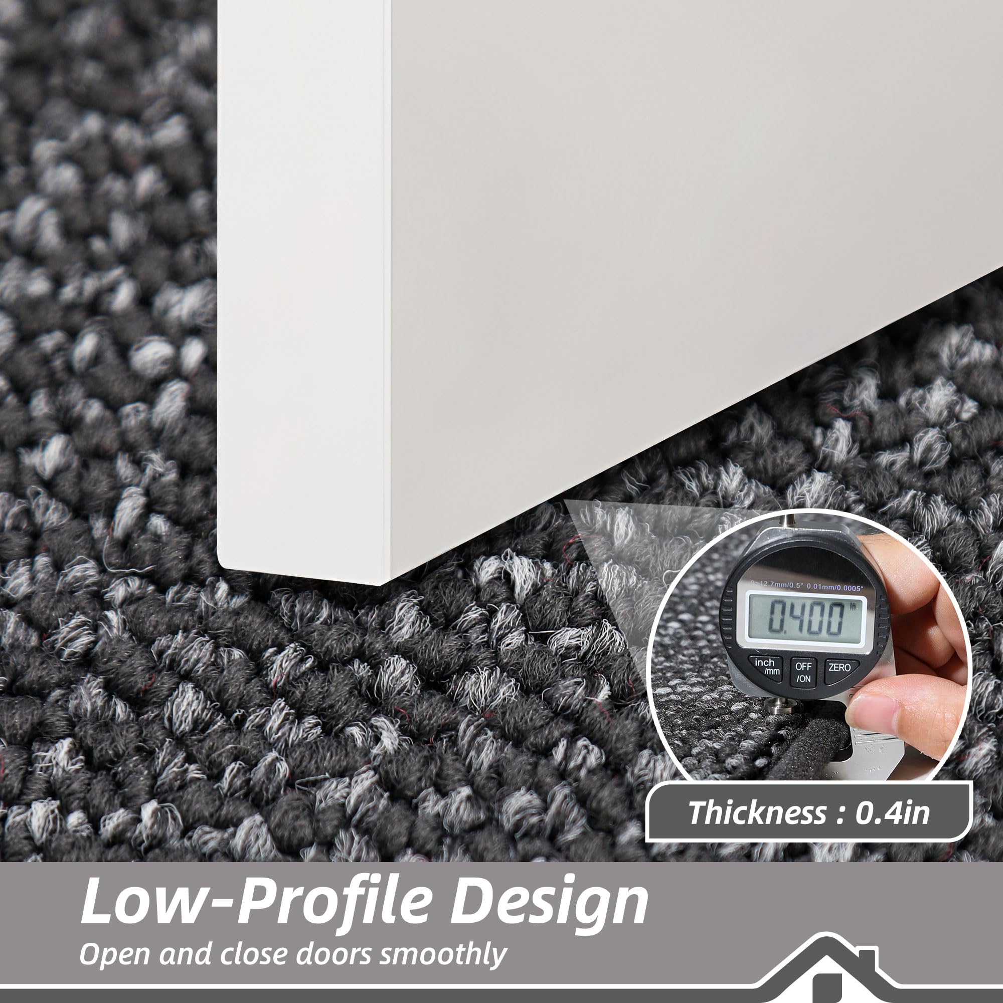 BEQHAUSE non-slip TPR backing detail showing secure grip benefit