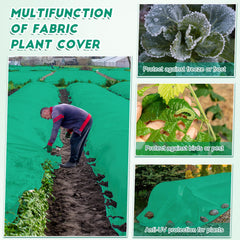 Berlune cover draped over vegetable bed demonstrating frost protection benefit