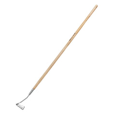 Berry&Bird Swoe front view showing full 61.8-inch stainless steel hoe for easy reach