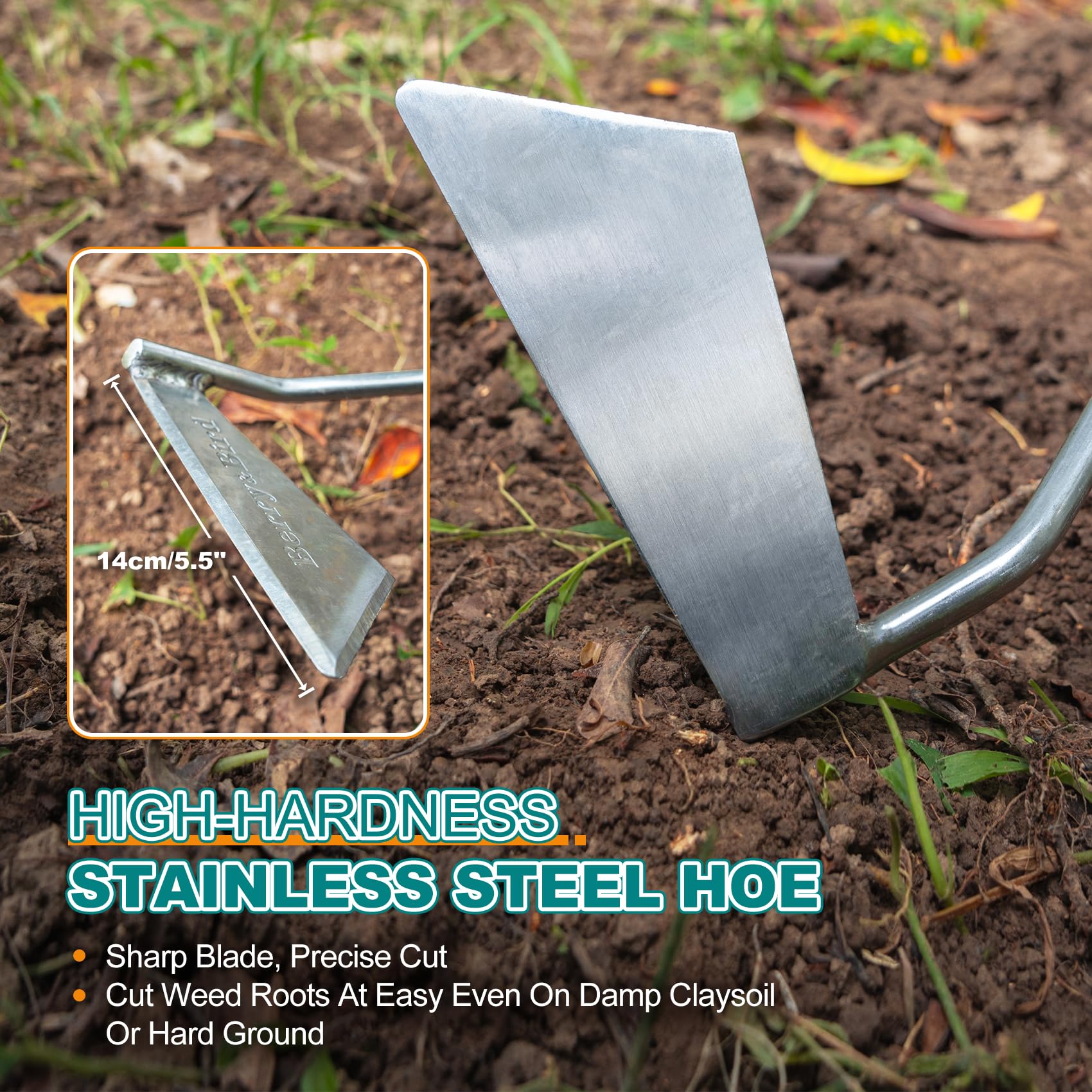 Berry&Bird Swoe ash wood handle detail showing ergonomic grip and FSC-certified wood benefit