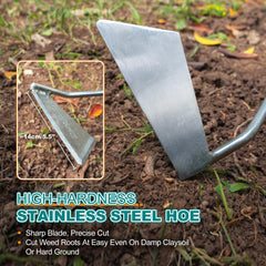 Berry&Bird Swoe ash wood handle detail showing ergonomic grip and FSC-certified wood benefit