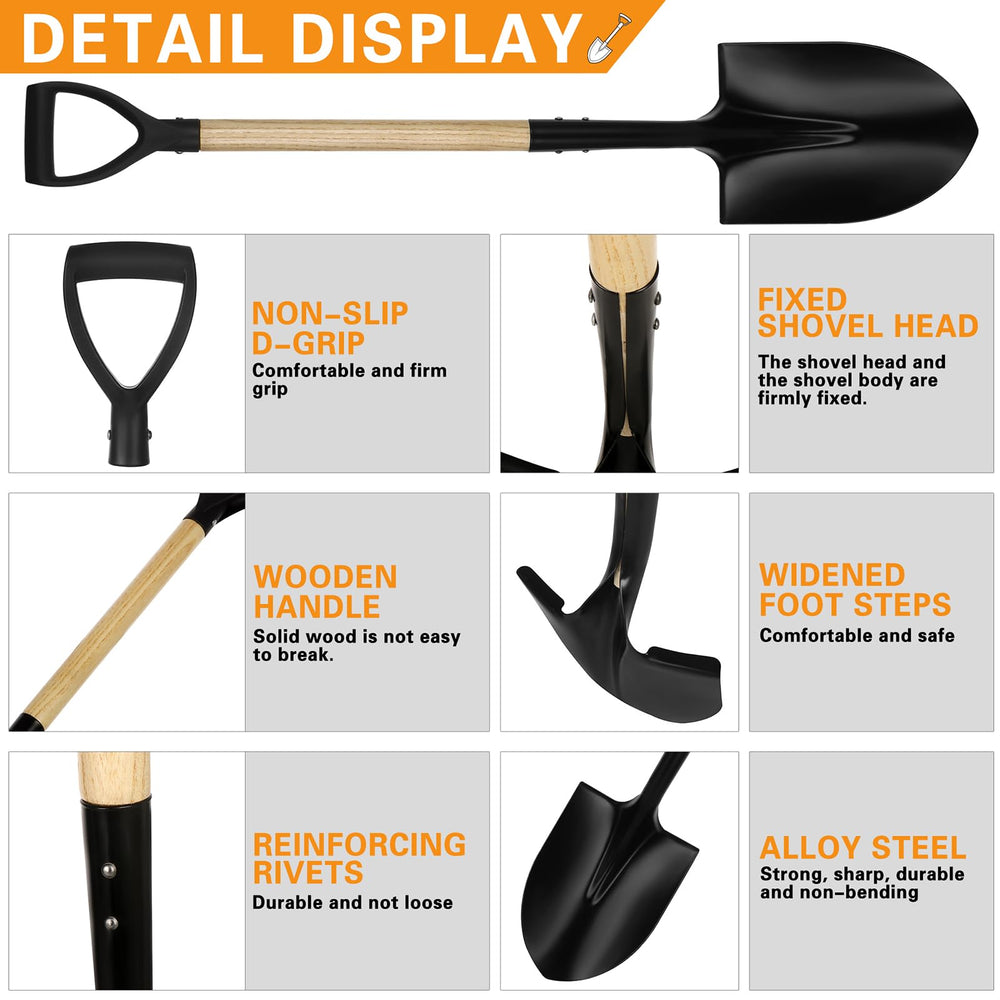BERSCIT shovel in use digging garden soil showing efficiency