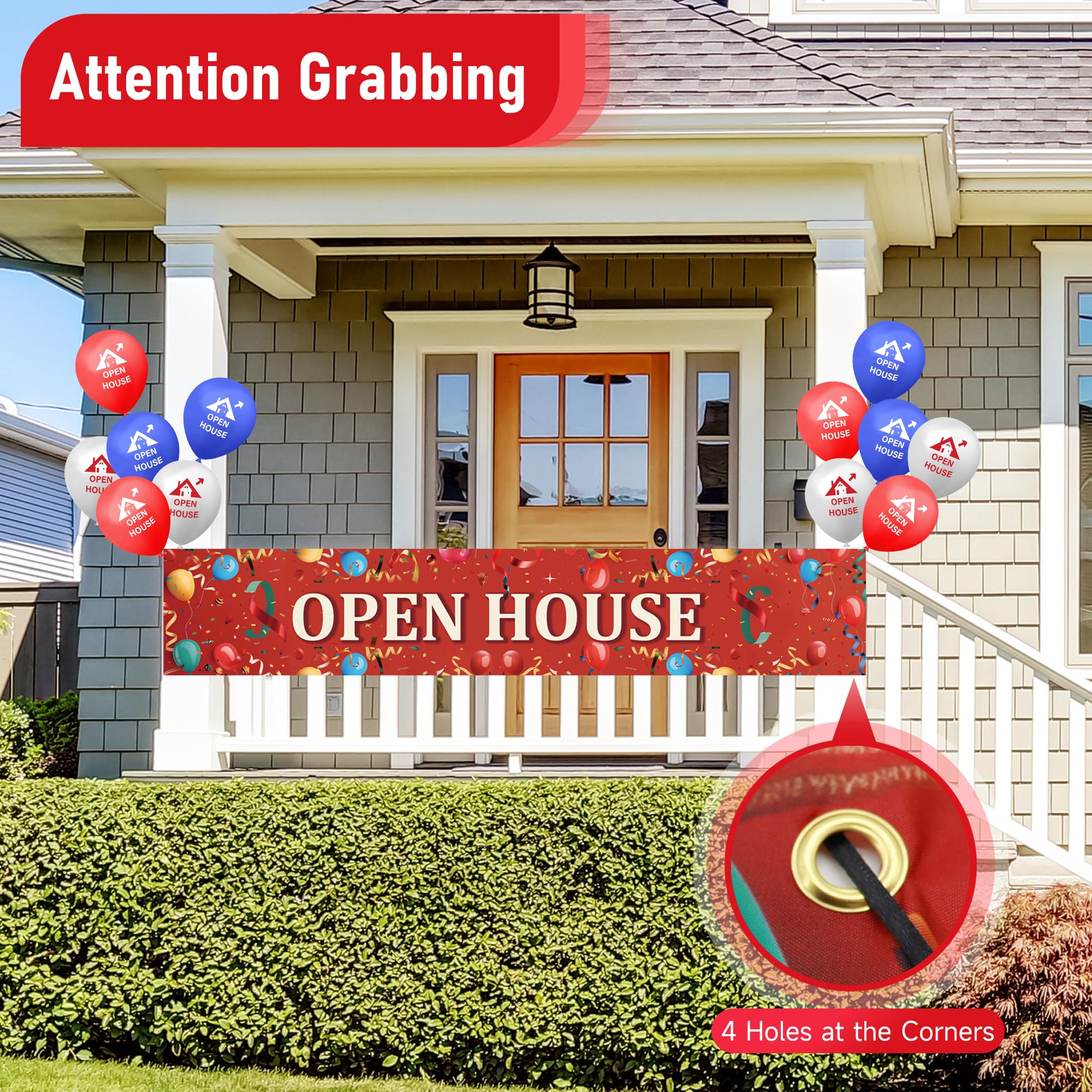 BERXOL colorful balloons clustered to attract attention and create welcoming atmosphere