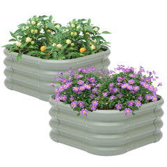 Besebay front-facing assembled 2x1ft planters showing sturdy structure and neat profile