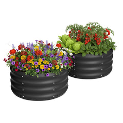 Besebay galvanized front view showing sturdy planter and neat edges benefit durability