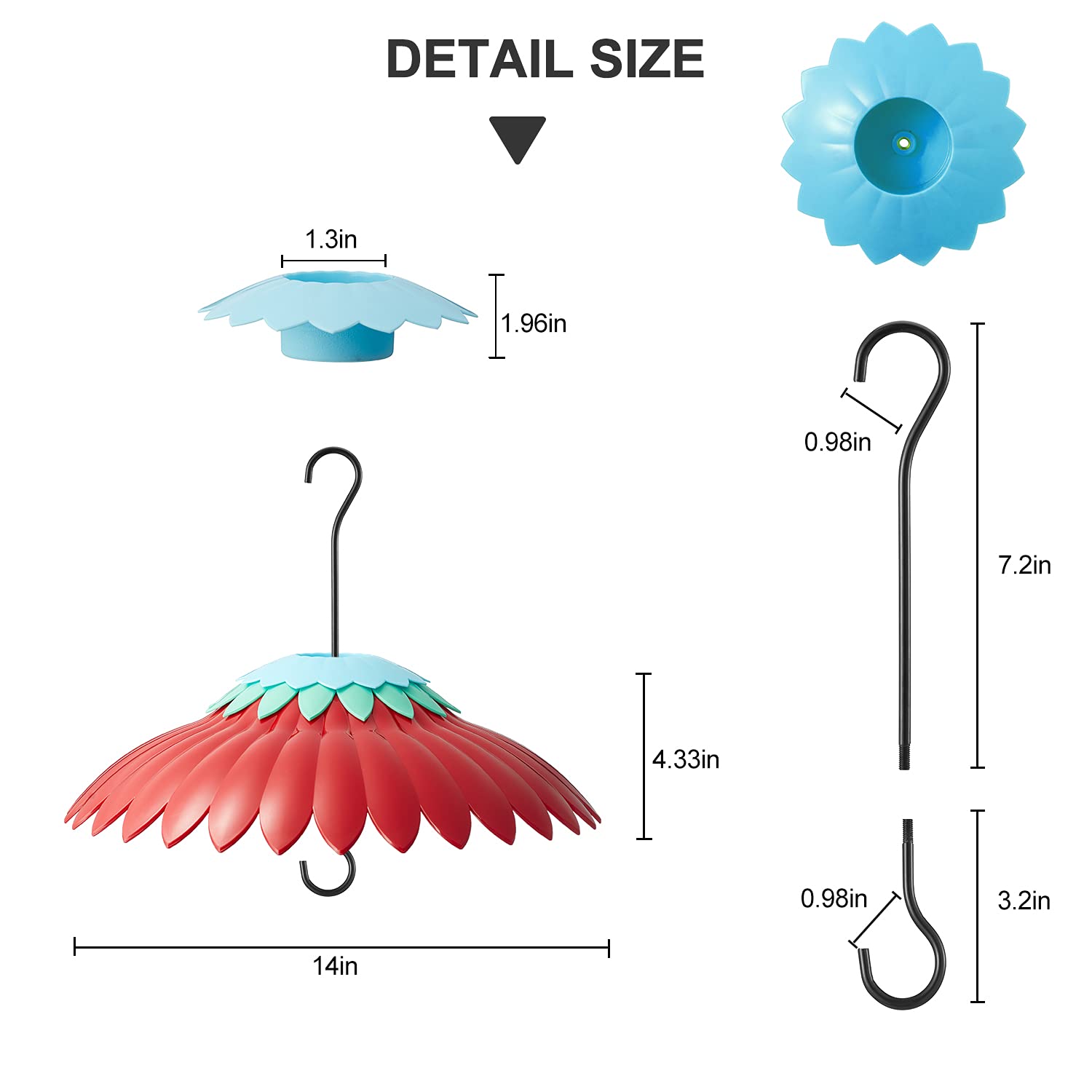 Beserie dome hanging over feeder illustrating protection in use