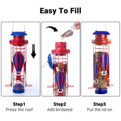 Beserie removable base open for easy cleaning and quick seed refills benefit
