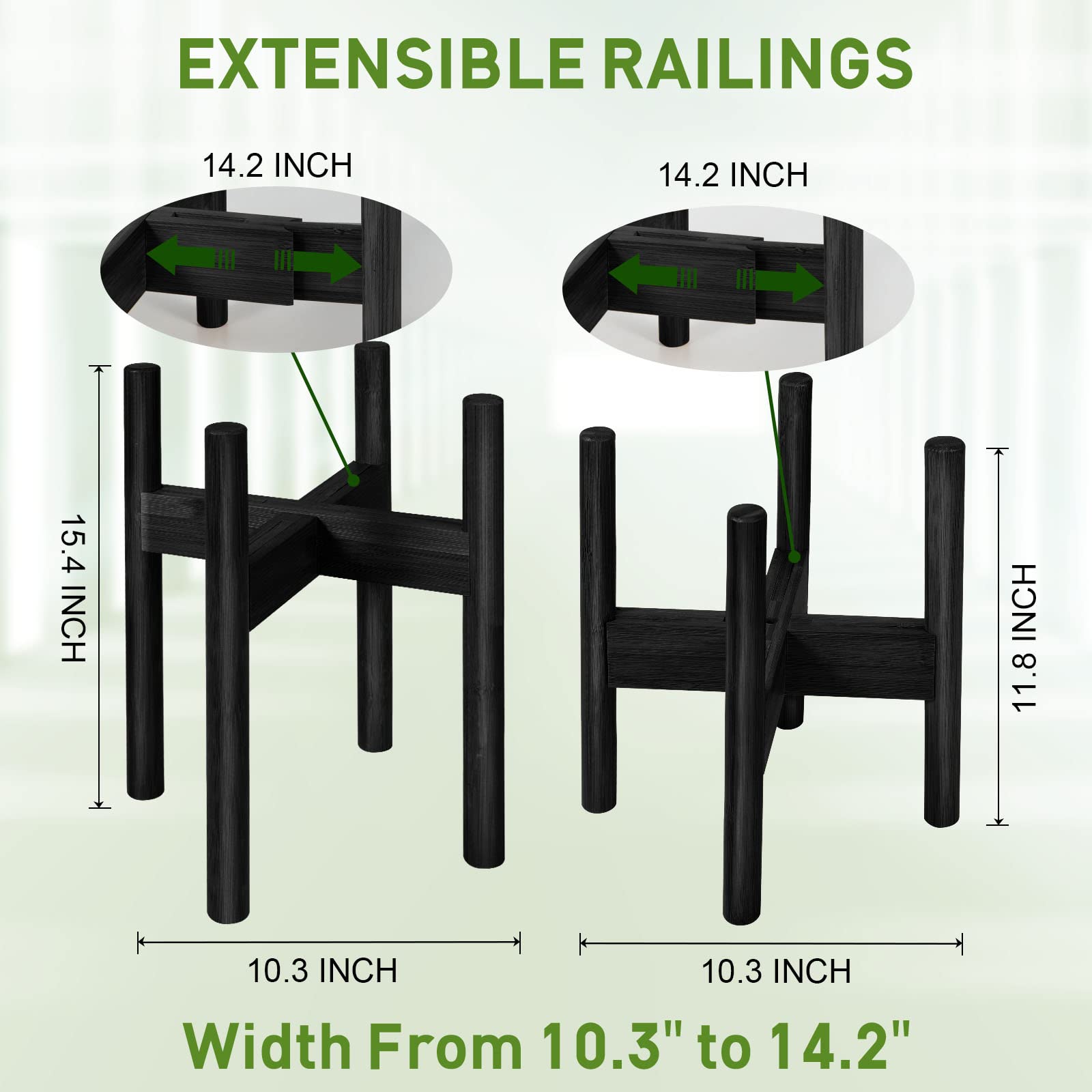 BESHOF stand supporting a large pot demonstrating heavy-duty strength