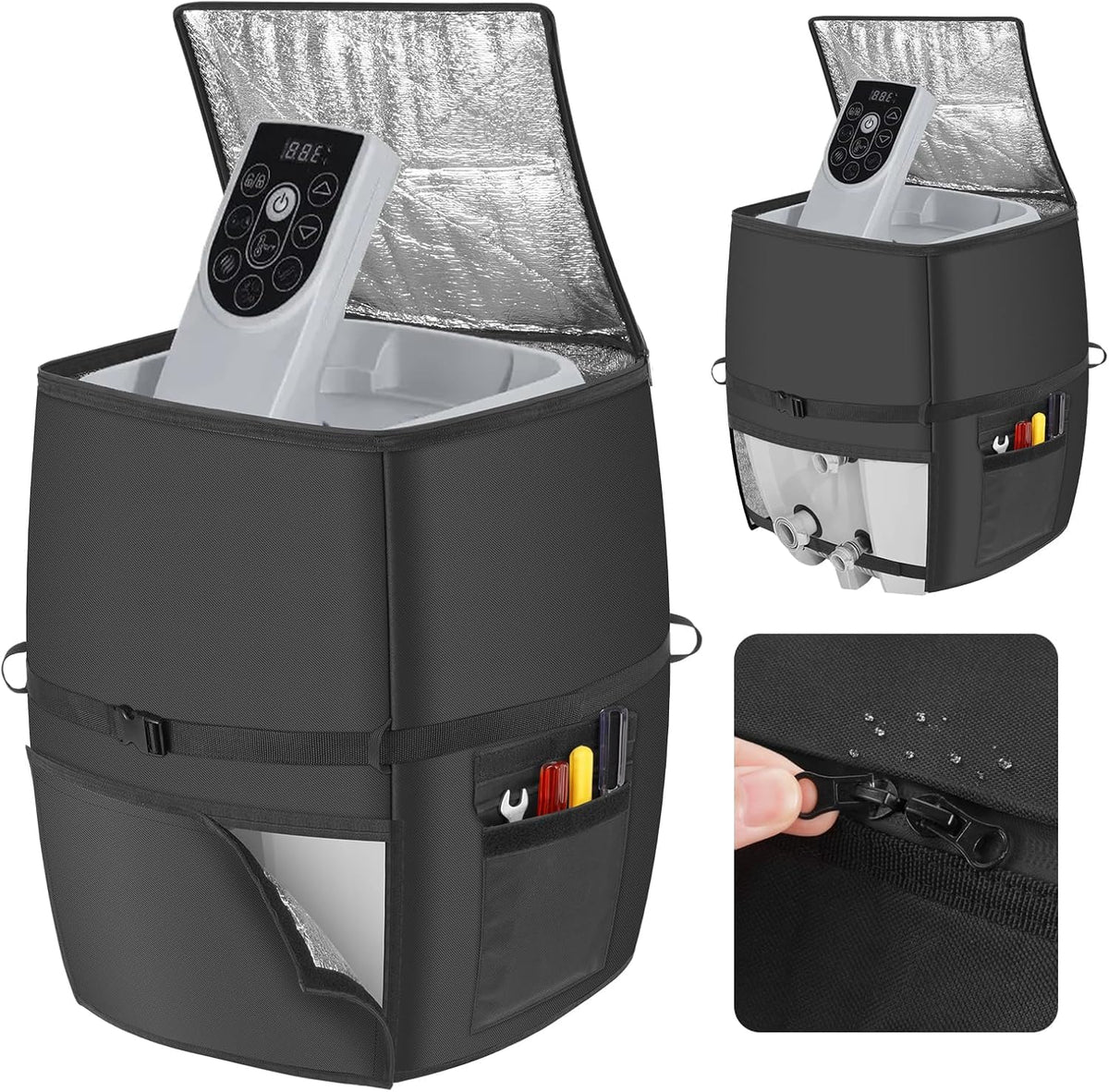 bespeur front view showing full cover protecting pump, durable and weatherproof