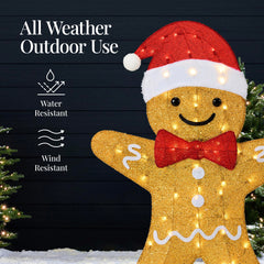 Best Choice Products gingerbread family in lawn use creates welcoming holiday curb appeal